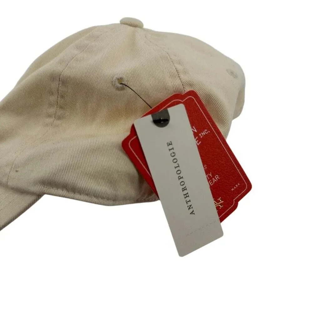 Antropologie American Needle The Wanderlust Paris Baseball Cap OS Cream Navy NWT - Picture 6 of 8